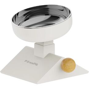 PawsPik Adjustable Height & Angle Elevated Stainless Steel Pet Bowl, 25 oz in Kuwait