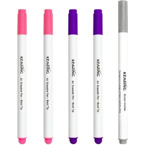 KEARING 4PCS Water Erasable Fabric Marker Set - Blue & White Sewing Pens in Saudi Arabia