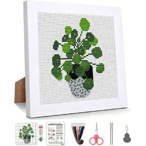 Mountains Landscape Stamped Cross Stitch Kits for Adults with Framed in Saudi Arabia