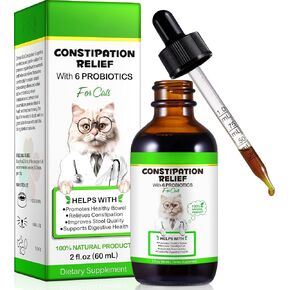 Cat Constipation Treatment, Constipation Relief for Cats, Cat Laxative Constipation Relief, Promotes Digestive Health, Improve Immunity, Vitamins for Cats with 6 Probiotics (2 Pack) in Kuwait