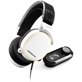 SteelSeries Arctis Pro + GameDAC Wired Gaming Headset - Certified Hi-Res Audio - Dedicated DAC and Amp - for PS5/PS4 and PC - White in Saudi Arabia