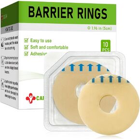 Ostomy Barrier Rings-Outer Diameter: 2" (50mm) 3.5mm Thickness,Compatible with All Bag Types and Brands (2" (Pack of 10)) in Saudi Arabia