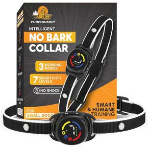2026 Upgraded Intelligent Dog Bark Collar for Medium & Large Dogs (20 LBs-110 LBs)- Beep, Vibration & Safe Static Shock, 7 Sensitivity Levels Adjustment - Stops Excessive Barking (No Remote) in Kuwait