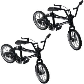 Mini Diecast Mountain Bike, Black, 1/18 Scale, Finger Bicycle Model, Desktop Decor Art Craft（2pcs） in Saudi Arabia
