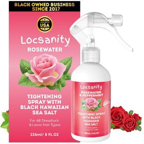 Locsanity Rosewater Peppermint Moisturizing, Tightening, Rolling Spray w/Black Hawaiian Sea Salt Dreadlock Locs in Saudi Arabia