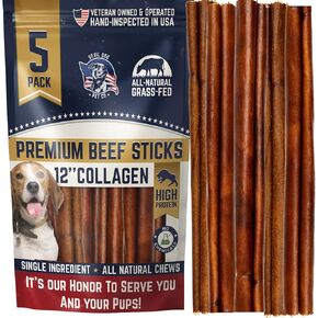 Devil Dog Pet Co Beef Collagen Sticks for Dogs Long Lasting 12 Inch 5 Pack in Kuwait