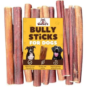 Woofley's 6" Jumbo Thick Buffalo Bully Sticks - (18 Count) - Bully Sticks for Dogs - Long Lasting Bully Stick Dog Chews in Kuwait