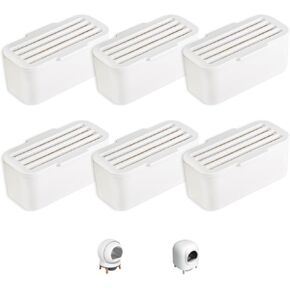 6 PCS Cat Litter Deodorizer Compatible with Petsafe Scoopfree SmartSpin Self-Cleaning Cat Litter Box Refill and HHOlove Self-Cleaning Cat Litter Box, Litter Box Odor Eliminator Keep Home Fresh in Saudi Arabia