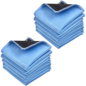 Eco-Fused Oversized Microfiber Cleaning Cloths XL - 5 Pack - 12 x 12 - Double-Sided - Microfiber & Suede for Smartphones, LCD TV, Tablets, Laptop, Camera Lenses & Other Surfaces in Saudi Arabia