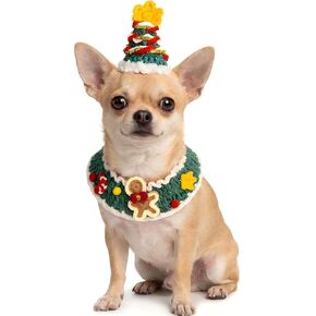 Halloween Dog Costume - Black Witch Hat & Halloween Outfit for Cats and Small Sized Dogs,Handmade Festive Halloween Pet Apparel with Pumpkin Design for Party & Photos in Kuwait