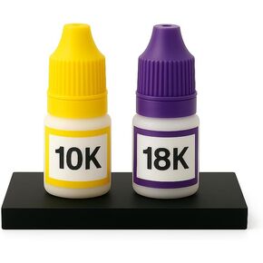  Gold, Silver & Platinum Testing Kit 10k 18K with 2X4 Test Stone Precious Metal Tester Real/Fake Check Analysis Kit in Kuwait