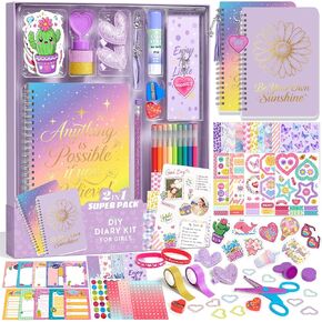 Axirata 2-Pack DIY Journal Kit for Girls 6-8-14 Year Old Scrapbook Gifts in Kuwait
