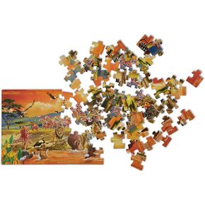 Melissa & Doug African Plains Safari Jumbo Jigsaw Floor Puzzle (100 pcs, Over 4 feet Long) in Kuwait