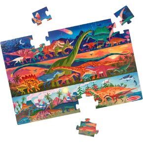 Melissa & Doug Dinosaurs Jumbo Floor Puzzle 48-Piece Set with Guide in Kuwait