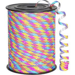 Rainbow Curling Ribbon 500 Yard Curly Colorful Balloon String Gift Wrapping in Kuwait