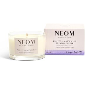 NEOM Lavender, Jasmine & Basil Candle, Travel Size | Scent to Sleep | Essential Oil Aromatherapy Candle | 100% Natural Fragrance in Saudi Arabia