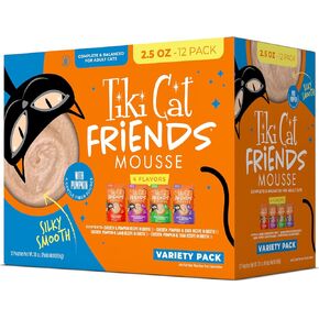 Tiki Cat Friends Mousse Wet Cat Food, Chicken Variety Pack, 2.5oz, 12ct in Kuwait