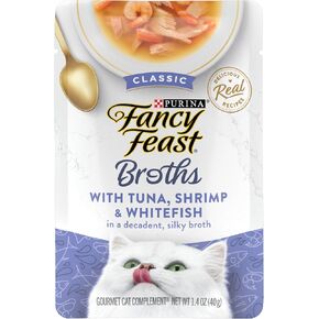 Purina Fancy Feast Broths Classic Cat Food Topper (16 Pack) 1.4 oz in Kuwait