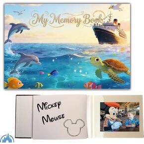 Autograph Book & Photo Album Combo for Disney World, Disneyland & Cruise Vacations – Character Signature Book, 40 Autographs & 40 Photos, Theme Park Trip Essentials ("My Autograph Book" Gray) in Kuwait