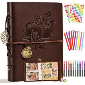 Photo Album 4x6 160 Photos, Leather Scrapbook Album with 60 Writable Pages in Kuwait