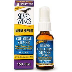 Natural Path Silver Wings Colloidal Silver 150ppm (750mcg) w/ Echinacea & Oregano Immune Support Supplement 1 fl. oz. spray in Saudi Arabia