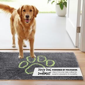 ممسحة أرجل الكلاب القذرة الذكية من Dog Gone - سجادة سريعة الجفاف مع دعامة فائقة الإمساك للأرضيات النظيفة - سجادة فائقة الامتصاص وقابلة للغسل في الغسالة للأقدام الموحلة - رمادي بارد in Kuwait