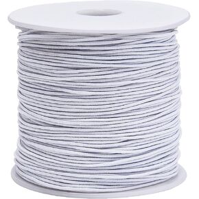 0.8 mm Elastic String Cord Thread Cords for Jewelry Making Bracelets Beading, 109 Yards, White in Kuwait