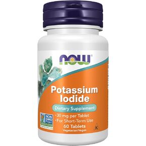 NOW Supplements, Potassium Iodide 30 mg, Non-GMO Project Verified, Dietary Supplement, 60 Tablets in Saudi Arabia