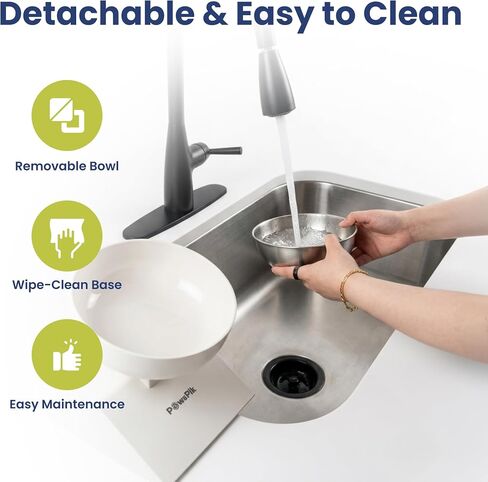 PawsPik Adjustable Height & Angle Elevated Stainless Steel Pet Bowl, 25 oz in Kuwait