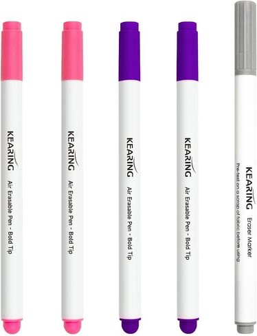 KEARING 4PCS Water Erasable Fabric Marker Set - Blue & White Sewing Pens in Saudi Arabia