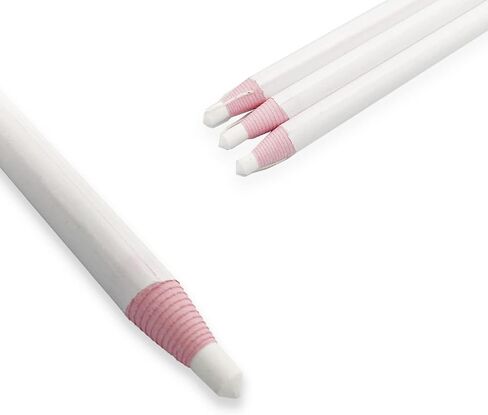 Sewing Mark Pencil 6PCS White Invisible Erasable Fabric Pencils For Leather Cut Marks Student Drawing Tailor Marks in Saudi Arabia