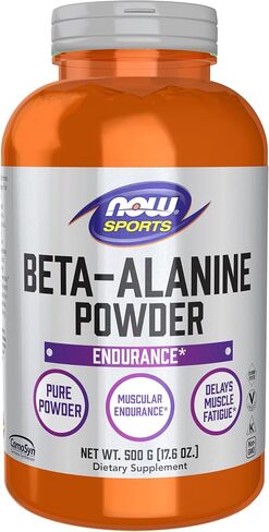 NOW Sports Nutrition, Beta-Alanine Pure Powder 2,000 mg, Muscular Endurance*, 500 Grams in Saudi Arabia