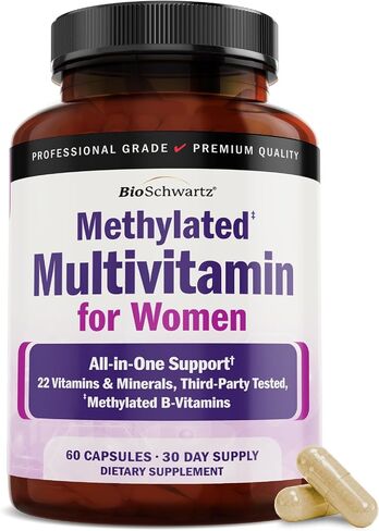 Multivitamin for Women with Vitamin D3 - Multivitamins for Bone Breast Skin Joint Energy - Vitamins for Immunity Support - Immune System Boost Natural Immune Defense - Joint Support Supplement - 60Ct in Kuwait