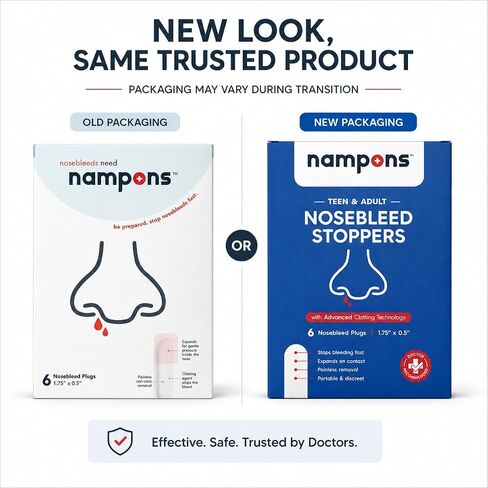 Kids Nosebleed Stoppers - 6 Easy to Use Nose Bleed Stopper Plugs Kit for Kids. Trusted by Pediatricians. Hypoallergenic Clotting Agent Stops Nosebleeds Fast On Contact. Safe and Pain-Free in Saudi Arabia