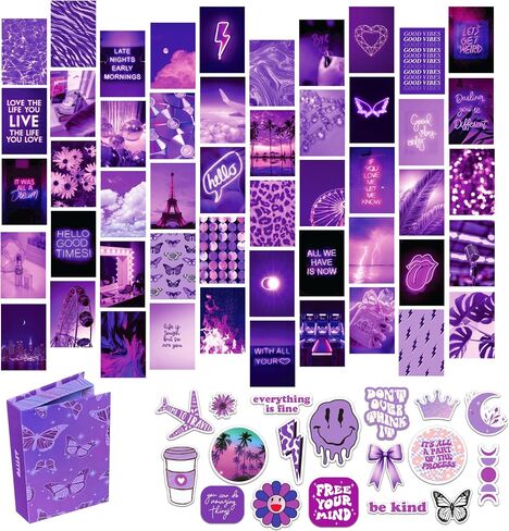 Artivo Black White Wall Collage Kit - Aesthetic Pictures 50 set, 8x10 inches, City Chic Wall Decor for Teen Girls, College Dorm Room Decor, Photo Collection in Kuwait
