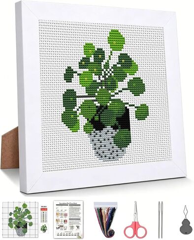 Mountains Landscape Stamped Cross Stitch Kits for Adults with Framed in Saudi Arabia