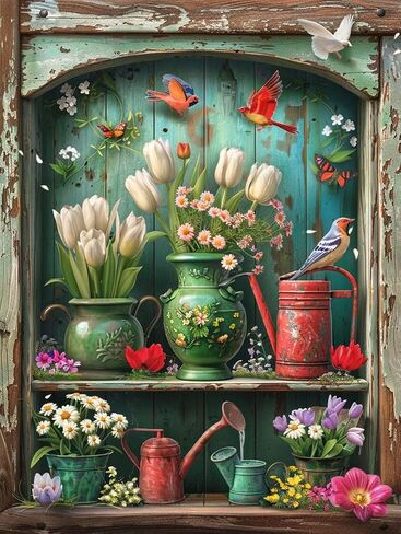 WUSARPLY Flower Stamped Cross Stitch Kits for Beginners Adults in Saudi Arabia