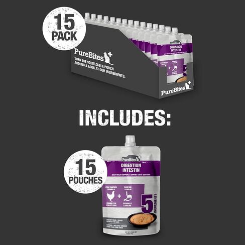 PureBites +Gut & Digestion Squeezable for Cats, 2.5 oz, Case of 15 in Saudi Arabia