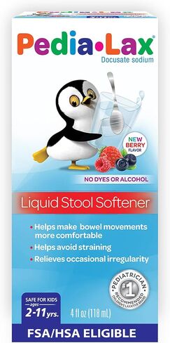 Pedia-Lax Liquid Stool Softener for Kids, Ages 2-11, Berry Flavor, 4 Fl Oz (Pack of 3) in Kuwait