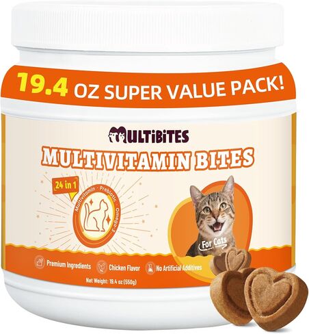 330 Bites 24-in-1 Cat Vitamins with Taurine for Indoor Cats in Saudi Arabia