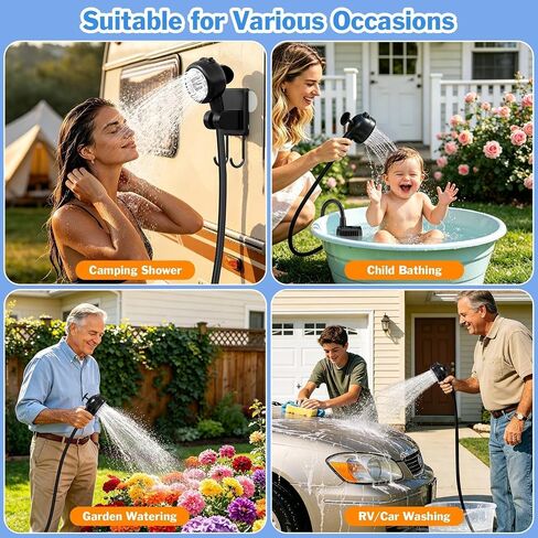 Rechargeable Portable Pet Shower Head Dog Bath Supplies for Indoor Outdoor in Saudi Arabia