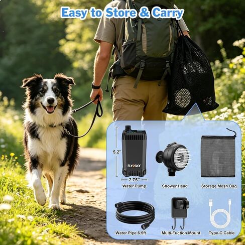 Rechargeable Portable Pet Shower Head Dog Bath Supplies for Indoor Outdoor in Saudi Arabia
