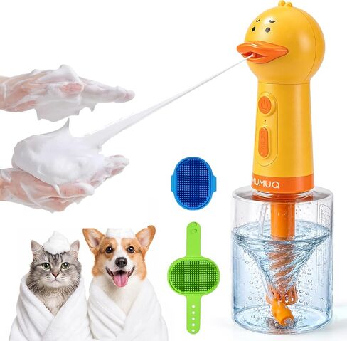 Electric Dog Shampoo Dispenser, IPX7 Waterproof, 400ml Bear Design in Saudi Arabia