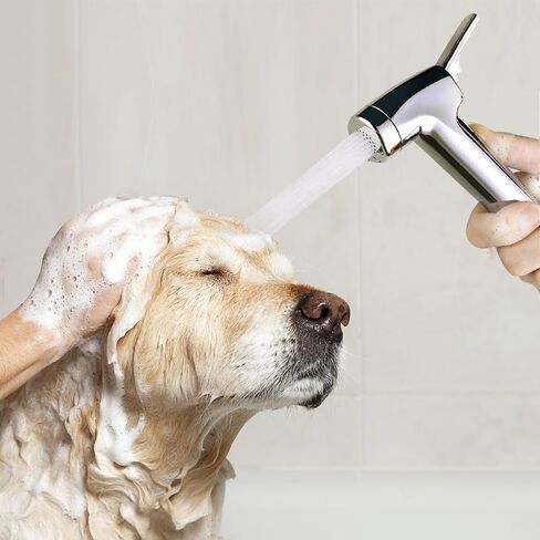 Dog Shower Attachment Kit, 8FT Hose & Handheld Dog Sprayer, No-Drill Holder in Kuwait