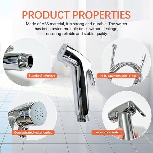 Dog Shower Attachment Kit, 8FT Hose & Handheld Dog Sprayer, No-Drill Holder in Kuwait