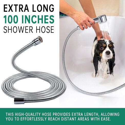 3 Mode Dog Shower Attachment with Long Hose & Outdoor Adapter in Saudi Arabia
