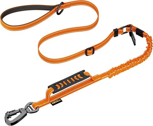 AUBELL Tactical Dog Leash Heavy Duty,4-6ft No Pull Bungee Leash,Pink in Kuwait