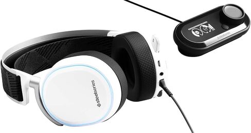 SteelSeries Arctis Pro + GameDAC Wired Gaming Headset - Certified Hi-Res Audio - Dedicated DAC and Amp - for PS5/PS4 and PC - White in Saudi Arabia