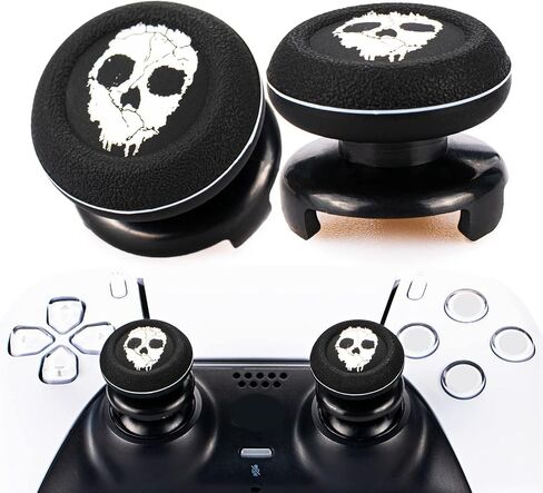 Playrealm FPS Thumbstick Extended & Print Silicone Grip Cover 2 Sets for PS5 Dualsenese & PS4 Controller (كرة القدم) in Kuwait