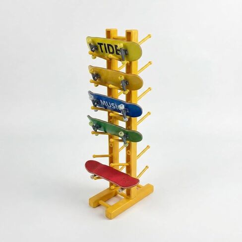 Fingerboard Display Stand, Holds 12 Mini Finger Skateboards, Compatible with Tech Deck, Collection Organizer for Displaying and Storing（black） in Saudi Arabia